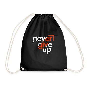 ne jamais abandonner - Sac de sport léger - noir - Devant