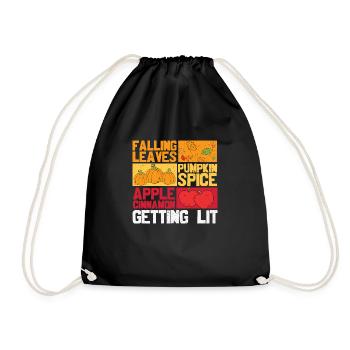 Thanksgiving Getting Lit - Drawstring Bag - black - Front