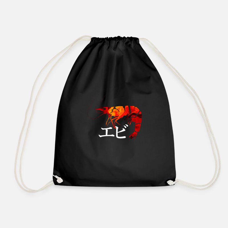 Shrimp_red - Turnbeutel - Schwarz