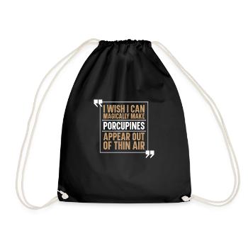 Porc-épic - Sac de sport léger - noir - Devant