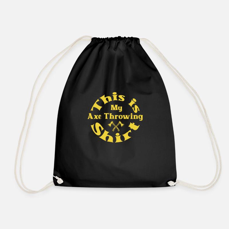 Axe throw axe throwing - Drawstring Bag - black