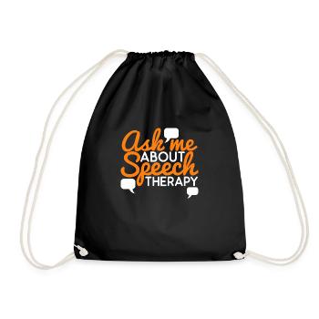 Speech Therapist Speech Therapy Speech Therapist - Drawstring Bag - black - Front