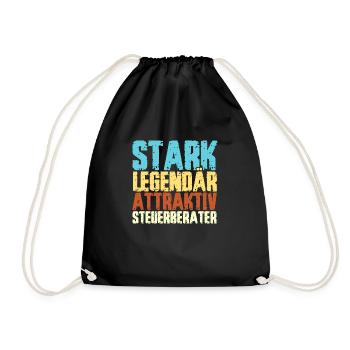 Steuerberater Spruch STARK LEGENDÄR ATTRAKTIV STEU - Turnbeutel - Schwarz - Vorne