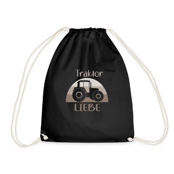 Traktor Liebe - Turnbeutel - Schwarz - Vorne
