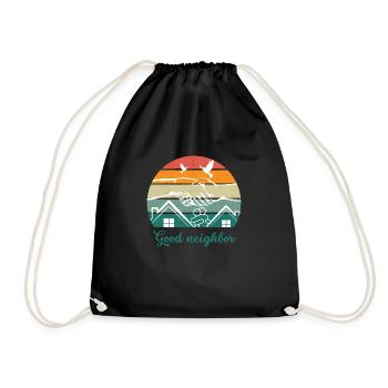 Good neighbor WW - Drawstring Bag - black - Front