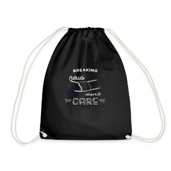 fun birthday quote bday funny joke gift - Drawstring Bag - black - Front