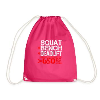 Dynamophilie 650 kg Membre du Club - Sac de sport léger - fuchsia - Devant