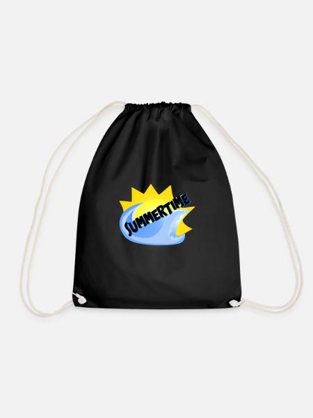SummerTime - Drawstring Bag - black