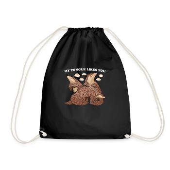 Ma langue t’aime Pangolin - Sac de sport léger - noir - Devant