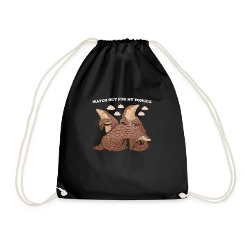 Attention à ma langue Pangolin - Sac de sport léger - noir - Devant