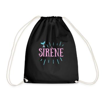 sirène petit logo - Sac de sport léger - noir - Devant