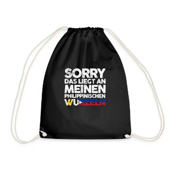 Philippinenische Wurzeln Filipino Philippinen - Turnbeutel - Schwarz - Vorne