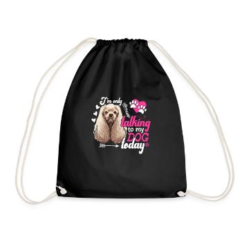 Cocker Spaniel Je ne parle qu’au plaisir du chien - Sac de sport léger - noir - Devant