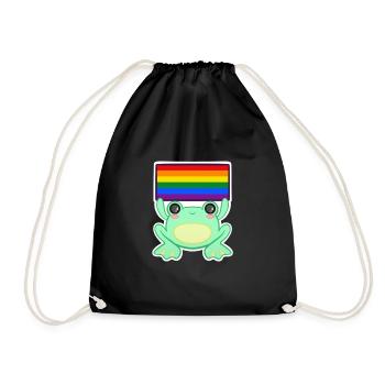 Froggy Pride - Drawstring Bag - black - Front