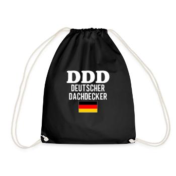 Deutscher Dachdecker - Turnbeutel - Schwarz - Vorne