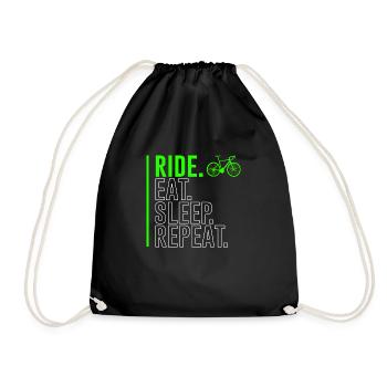 Bicycle Cycling Saying Gift Funny Sayings - Drawstring Bag - black - Front