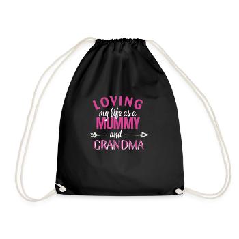 J'aime ma vie de maman et de grand-mère. - Sac de sport léger - noir - Devant