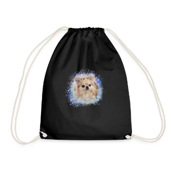 Chihuahua, ,dog,blue,painting,colorful,graffiti - Drawstring Bag - black - Front