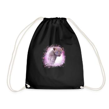 léopardbaby, tigre, rose, graffiti, peinture, léopard - Sac de sport léger - noir - Devant