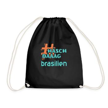 brasilien - Turnbeutel - Schwarz - Vorne
