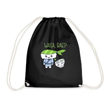 Kawaii Japanese Food Salmon Salmon Sushi Roll - Sac de sport léger - noir - Devant