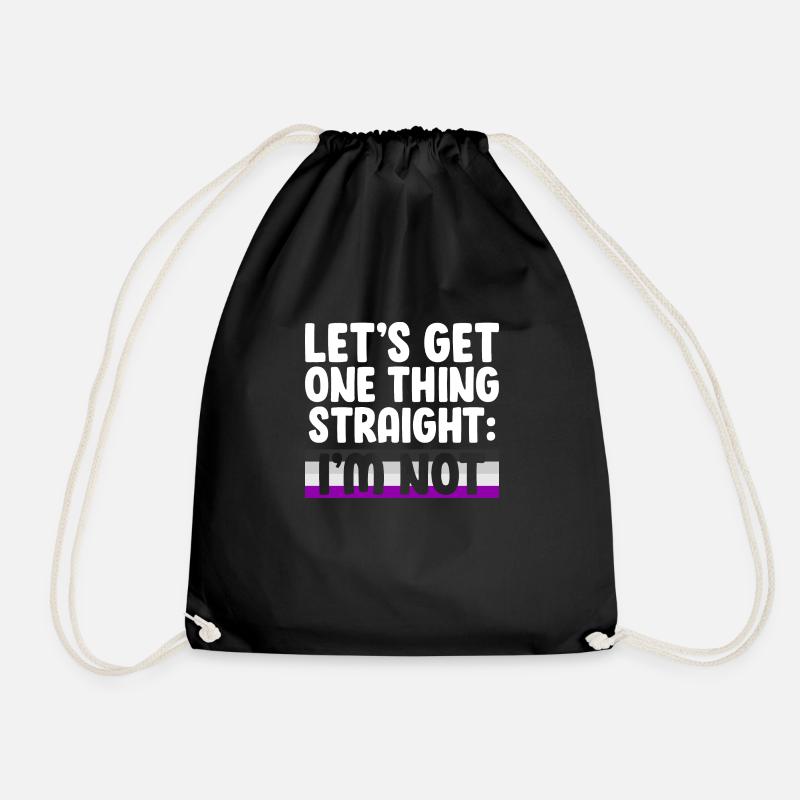 Let's Get One Thing Straight I'm Not Bisexual Asex - Turnbeutel - Schwarz
