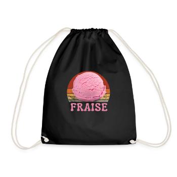 Glace à la fraise Vintage Sunset - Sac de sport léger - noir - Devant