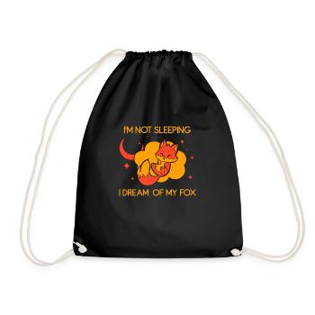 I'm not sleeping i dreams of my fox - Turnbeutel - Schwarz - Vorne