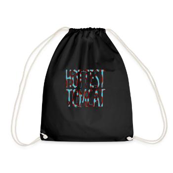 happy funny joke rainbow cat cat flag tshirts - Sac de sport léger - noir - Devant