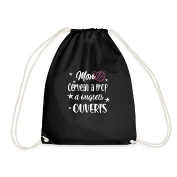 mon cerveau a trop d onglets ouverts - humour b - Sac de sport léger - noir - Devant