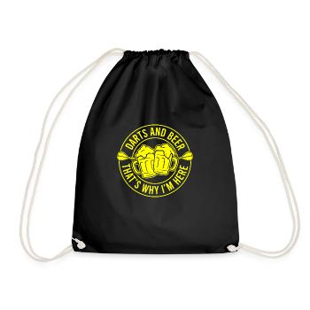 drink beer alcohol - Drawstring Bag - black - Front