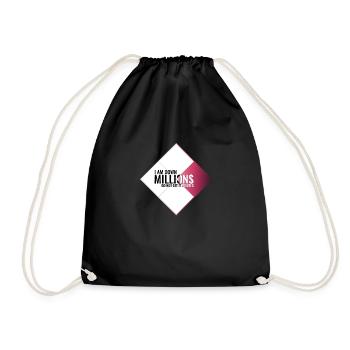 I Am Down Millions - Tile Shapes White and Red - Drawstring Bag - black - Front