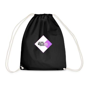 I Am Down Millions - Tile Shapes White Purple/Pink - Drawstring Bag - black - Front