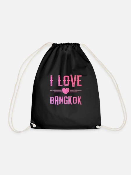 I Love Bangkok - Turnbeutel - Schwarz