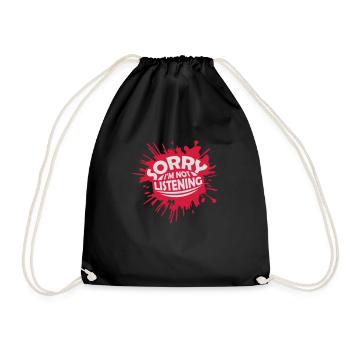 désolé de ne pas écouter - Sac de sport léger - noir - Devant