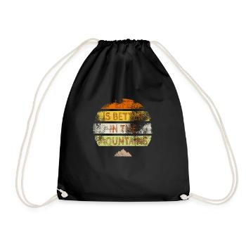 La vie est meilleure en montagne - Sac de sport léger - noir - Devant