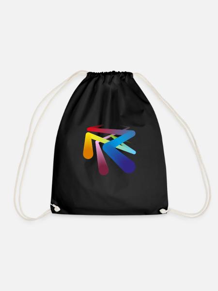 Colors pipelines - Drawstring Bag - black