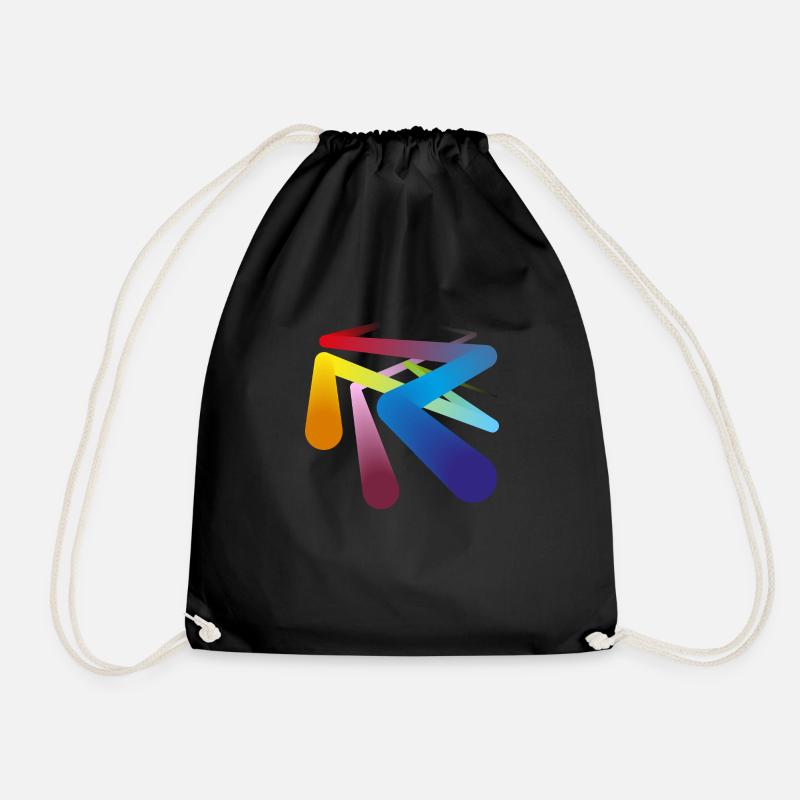 Colors pipelines - Drawstring Bag - black