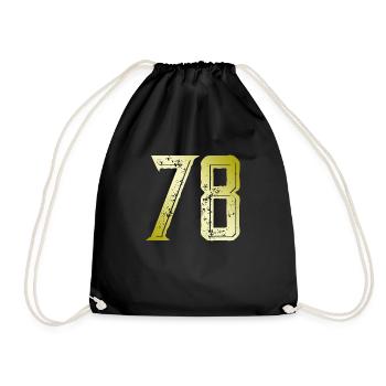 78 number symbol - Drawstring Bag - black - Front