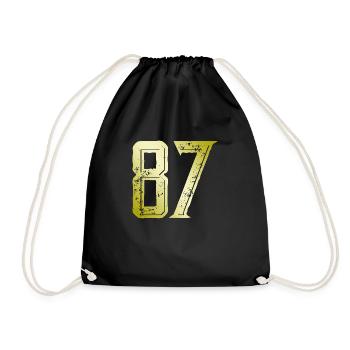 87 Number Symbol - Drawstring Bag - black - Front