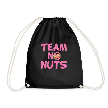 Team no nuts. team girl gender reveal baby shower - Sac de sport léger - noir - Devant