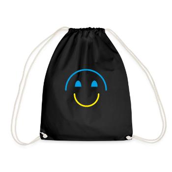 Smile für die Ukraine - Turnbeutel - Schwarz - Vorne