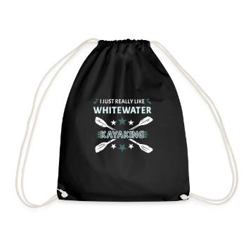 J’aime vraiment le kayak en eau vive - Sac de sport léger - noir - Devant
