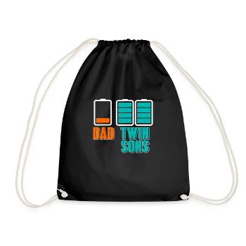 Drôle d’énergie d’un père et de jumeaux Fils Génial Présent - Sac de sport léger - noir - Devant