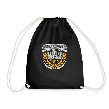 ce que je dis citation - Sac de sport léger - noir - Devant