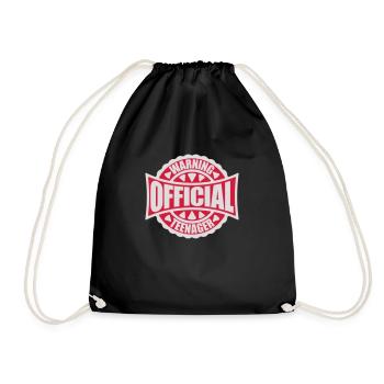 avertissement citation officielle d’adolescent - Sac de sport léger - noir - Devant