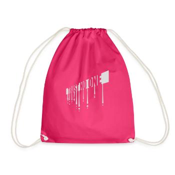 trust no one quote - Drawstring Bag - fuchsia - Front