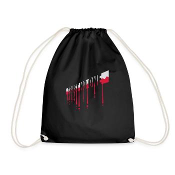 trust no one quote - Drawstring Bag - black - Front