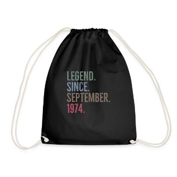 Légende depuis septembre 1974 - Sac de sport léger - noir - Devant