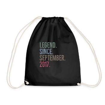 Legend Since September 2017 - Drawstring Bag - black - Front